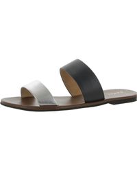 Joules - Fenthorpe Leather Metallic Slide Sandals - Lyst