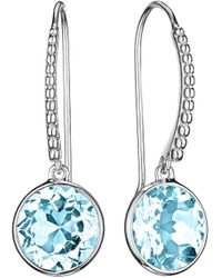 Judith Ripka Water Colors Blue Topaz Drop Earrings - Metallic