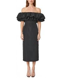 RHODE - Viola Off The Shoulder Midi Dress - Lyst