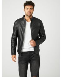 Men's Guess Factory Leather jackets from $100 | Lyst
