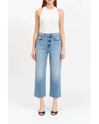 DAZE - Sun High Rise Straight Crop Jeans - Lyst