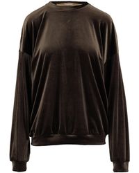 DON'T @ ME - Velvet Finish Stretch Jersey Sweatshirt - Lyst