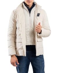 Fay - Quilted Stand Collar Flap Pocket Casual Jacket - Lyst