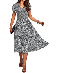 Ninexis - Short Sleeve Tier Floral Print Dress - Lyst