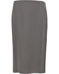 Alberta Ferretti - Midi High-Waisted Straight Skirt - Lyst