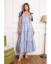 TRUEDAMES - Off For The Day Woven Midi Dress - Lyst