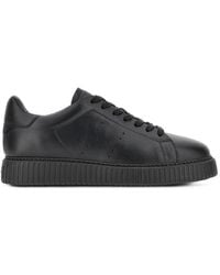Hogan - Minimalist Perforated Leather Sneakers - Lyst