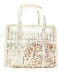 Louis Vuitton - Rare Street Shopper Pm Metallic Gold Silver Woven Leather Tote Bag - Lyst