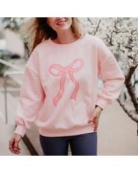 Katydid - Coquette Bow Crewneck Sweatshirt - Lyst