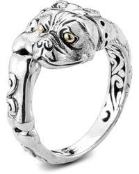Samuel B Jewelry Sterling And 18k Yellow Gold Dog Bypasterling Ring - Metallic