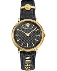 Versace - V-circle Logomania Strap Watch - Lyst