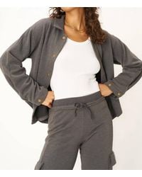Project Social T - Nydia Snap Front Collared Jacket - Lyst