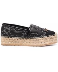 Ferragamo - Gancini Logo-Embroidered Espadrilles - Lyst