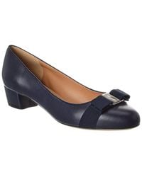 Ferragamo - Vara Bow Leather Pump - Lyst