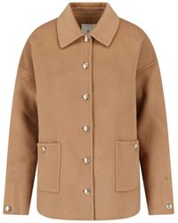 Anine Bing - Short Wool And Cashmere Jacket With Classic Collar - Lyst