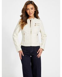 Guess - Zona Faux-Leather Jacket - Lyst