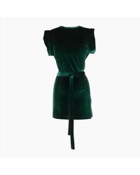 Jennafer Grace - Emerald Velvet Tunic With Belt - Lyst