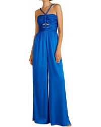 AMUR - Kirah Twist Halter Jumpsuit - Lyst