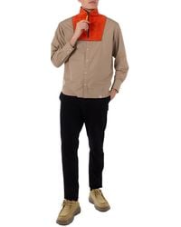 Kolor - Two-Toned Buttoned Down Sweatshirt - Lyst