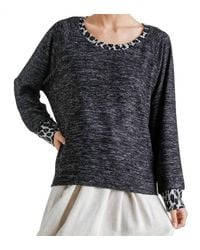 Umgee - Leopard Print Trimmed Top - Lyst