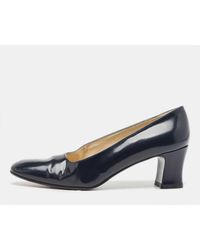 Stuart Weitzman - Patent Leather Square Toe Pumps - Lyst