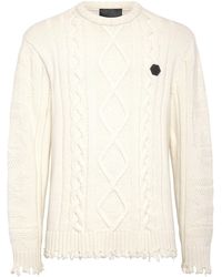 Philipp Plein - Lambswool Pullover Round Neck Ls Skull & Bones - Lyst