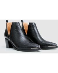 Belle & Bloom - Austin Croc Embossed Ankle Boot - Lyst