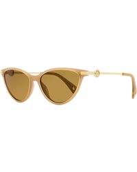 Lanvin - Cat Eye Sunglasses Lnv607s 290 Nude/gold 57mm - Lyst