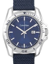 Calvin Klein Platinum Bold Light Blue Dial Watch in Silver (Metallic) for  Men | Lyst
