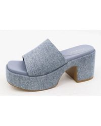 BAM - Denim Platform Sandal - Lyst