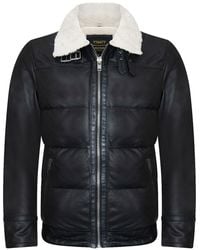 Infinity Leather - Quilted Biker Puffer Jacket - Lyst