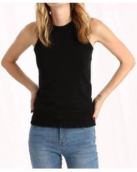 Minnie Rose - Cotton/cashmere Frayed Knit Tank Top - Lyst
