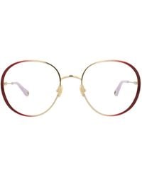 Chloé - Round-Frame Metal Optical Frames - Lyst