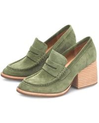 Kork-Ease - Modeste Penny Loafers Usgreen Suede Block Heel Zogg1751 - Lyst