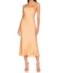 Nation Ltd - Sofia Sateen Bias Cut Slip Dress - Lyst