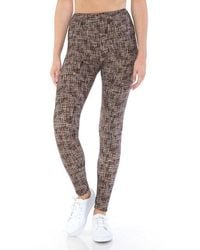 TRUEDAMES - Fashnzfab Yoga Style Banded Lined Printed Knit Legging With High Waist - Lyst