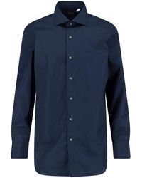 Finamore 1925 - Tailored Shirt With Button-Down Front And Pointed Collar - Lyst