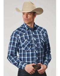 Roper - Plaid Long Sleeve Snap Western Shirt - Lyst