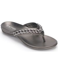 Kenneth Cole - Glam 2.0 Chain Faux Leather Slip On Slide Sandals - Lyst