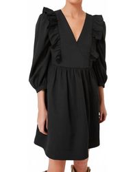 Pomander Place - Ruffle Balloon Sleeve Mini Dress - Lyst