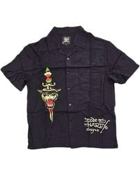 Ed Hardy - Lks Skull Short Sleeve Camp Shirt - Lyst