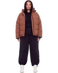Alpine North - Forillon Plus Vegan Down (Recycled) Short Quilted Puffer Jacket (Plus Size) - Lyst