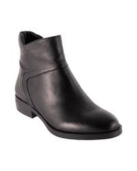 David Tate - Ania Leather Stacked Heel Ankle Boots - Lyst