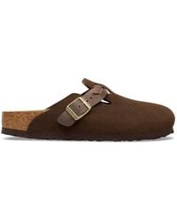 Birkenstock - Carafe Boston Braided Suede Leather Clogs - Lyst