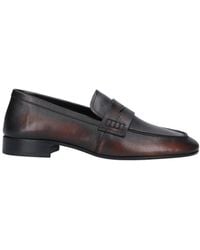 Dries Van Noten - Worn-Effect Squared Toe Leather Moccasins - Lyst
