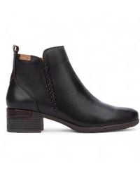 Pikolinos - Leather Ankle Bootie Zip Heel Boots - Lyst