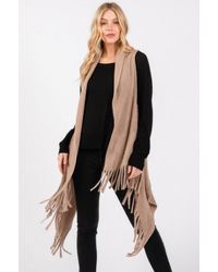 TRUEDAMES - Embossed Dotted Line Tassel Knit Vest - Lyst