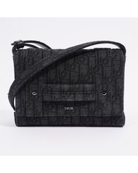 Dior - Oblique Flap / Canvas Crossbody Bag - Lyst