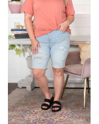 Judy Blue - High Waisted Cut-Off Bermuda Shorts - Lyst