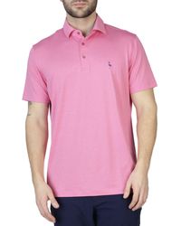 Tailorbyrd - Solid Tonal Melange Performance Polo - Lyst